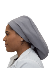 Load image into Gallery viewer, Satin Lined Scrub Bonnet Light Gray
