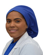Load image into Gallery viewer, Satin Lined Scrub Bonnet Royal Blue
