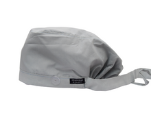 Load image into Gallery viewer, Satin Lined Scrub Bonnet Light Gray
