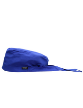 Load image into Gallery viewer, Satin Lined Scrub Bonnet Royal Blue
