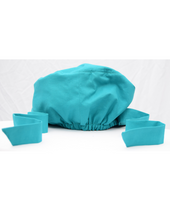 Load image into Gallery viewer, Satin Lined Scrub Bonnet Teal Green
