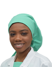 Load image into Gallery viewer, Satin Lined Scrub Bonnet Seafoam Green
