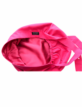 Load image into Gallery viewer, Satin Lined Scrub Bonnet Fuchsia Pink
